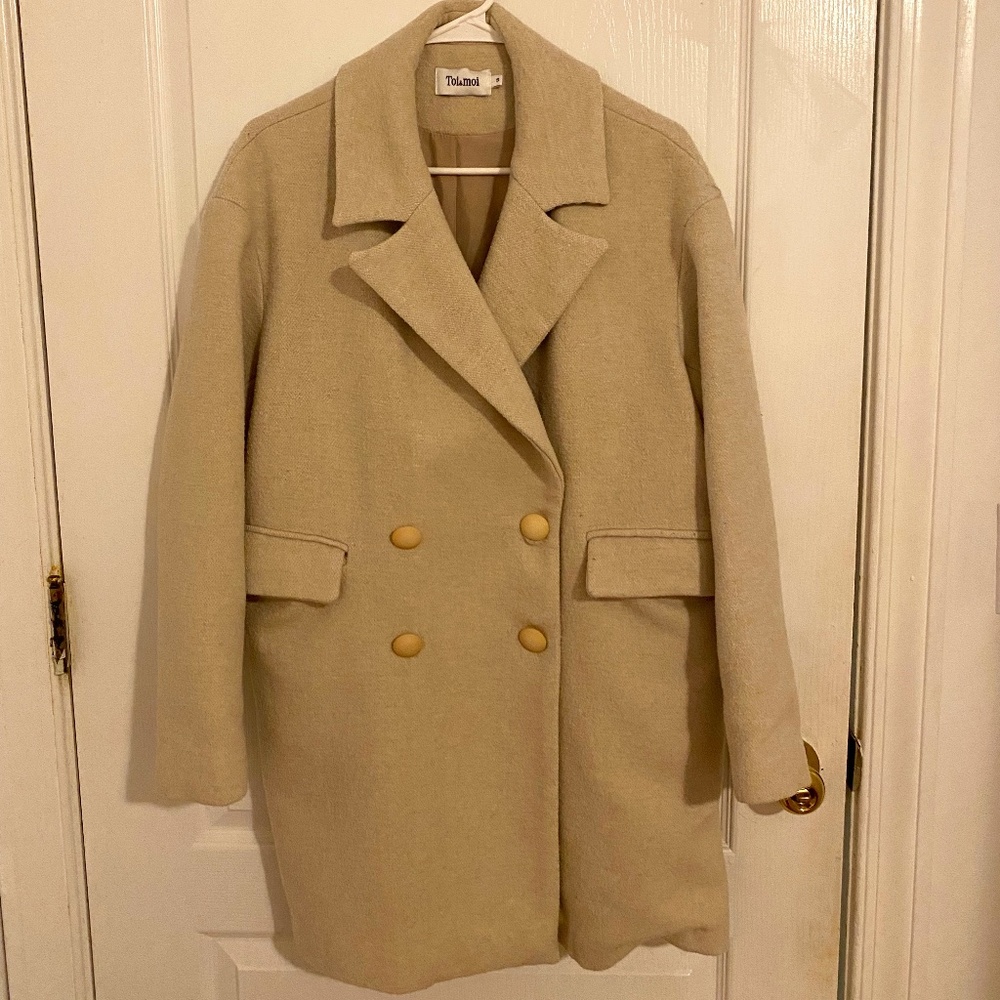 Beige Oversized Coat